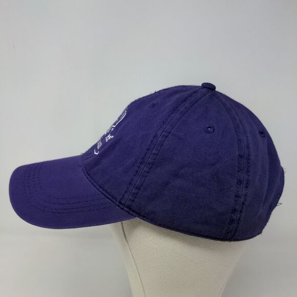 Cap America Men's Slideback Hat Purple The First Tee Essex County Embroidered - Picture 3 of 7